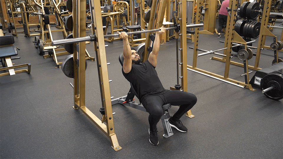 Smith Machine Incline Bench Press (Reverse Grip) exercise demonstration