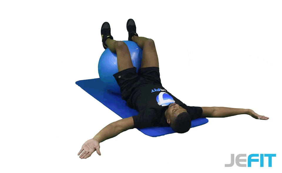 Stability Ball Hip Roll exercise demonstration