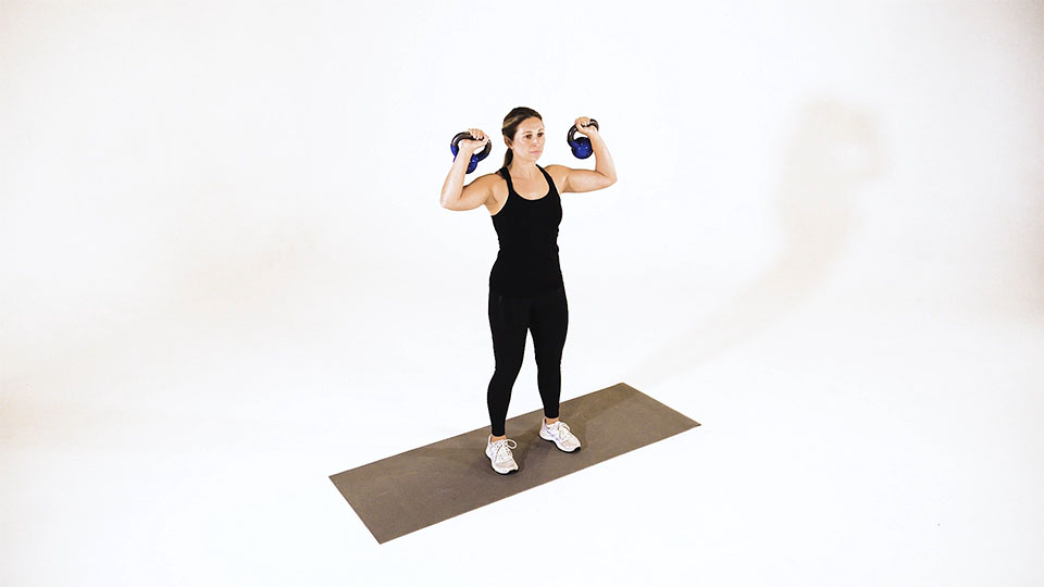Kettlebell Alternating Shoulder Press exercise