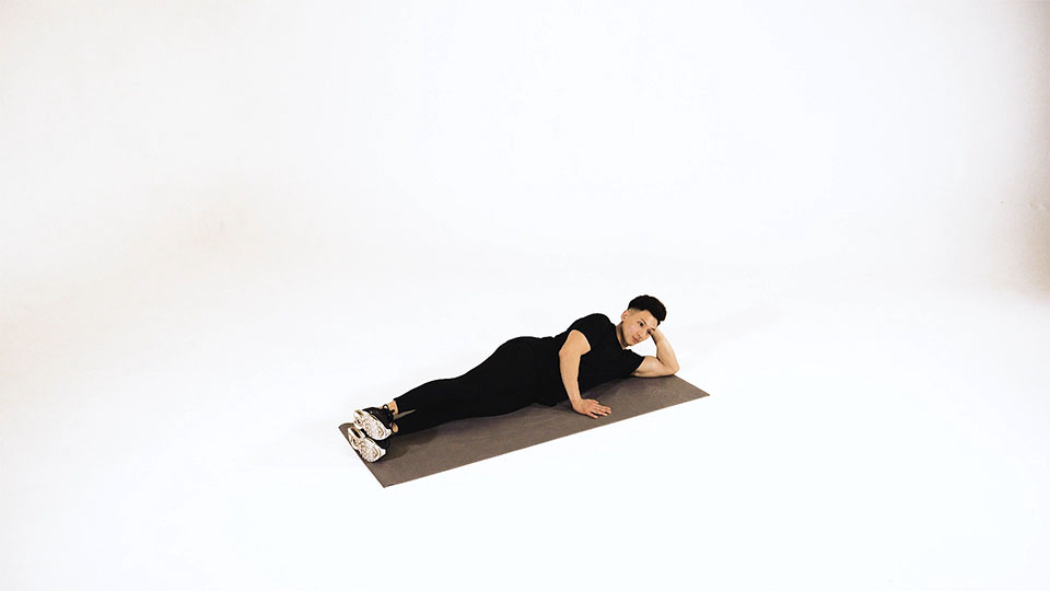 Side-Lying Hip Flexor exercise