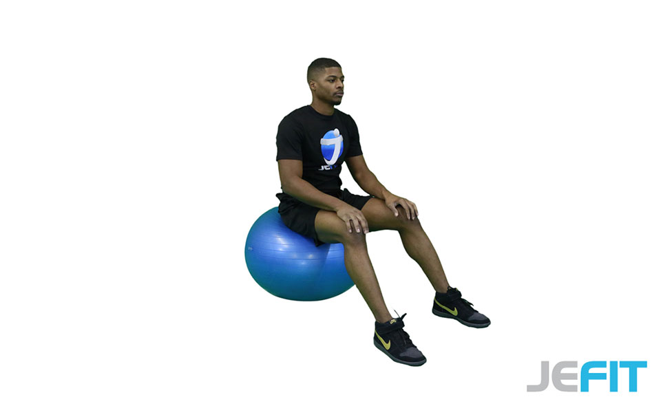 Stability Ball Back Stretch exercise