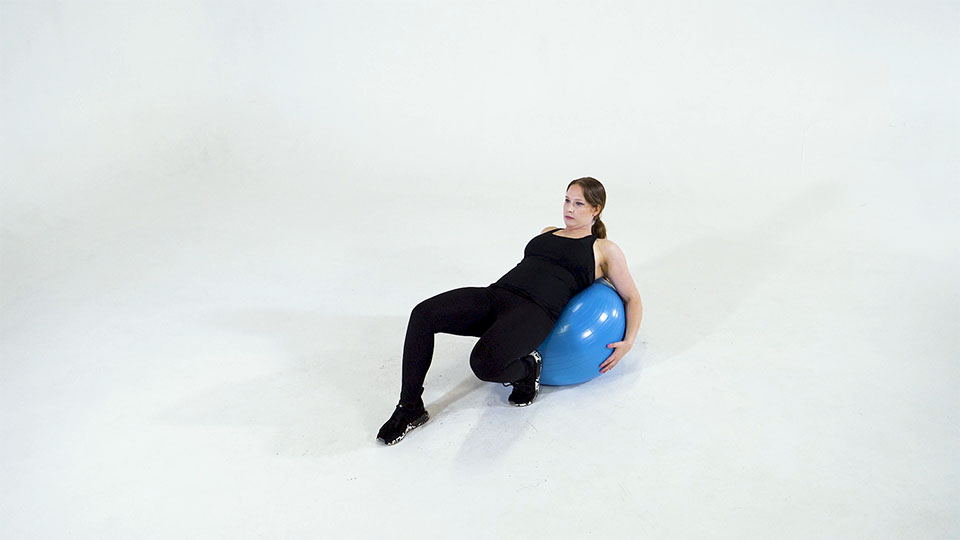 Stability Ball Quadricep Stretch
