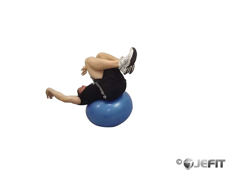 Stability Ball Reverse Crunch