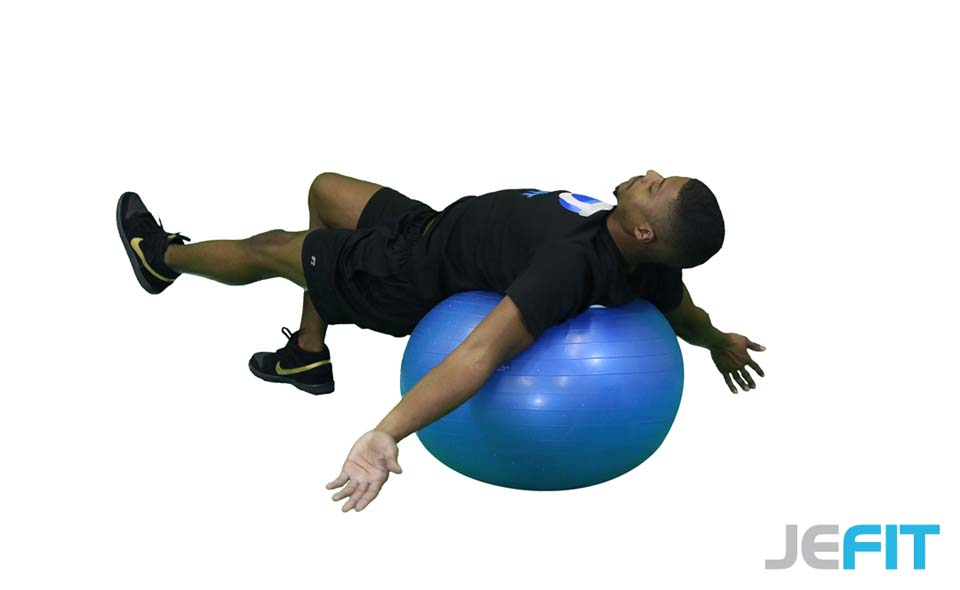 Stability Ball Single-Leg Bridge