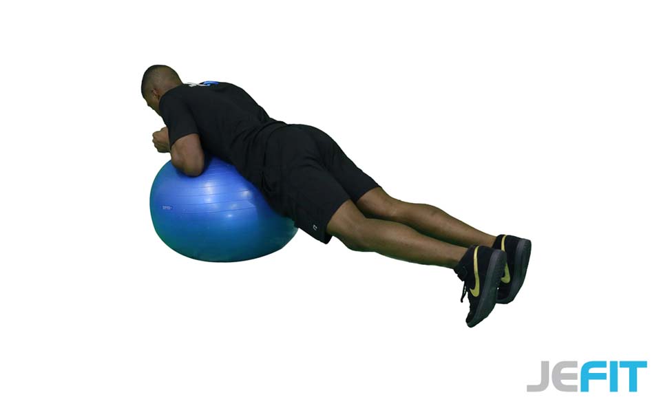 Stability Ball Plank with Hip Abduction