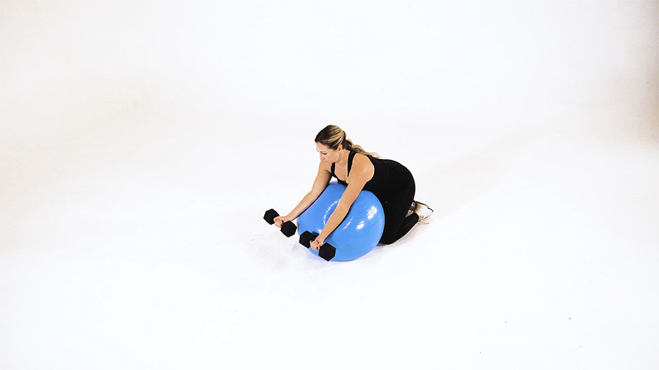 Dumbbell Preacher Curl (Stability Ball)