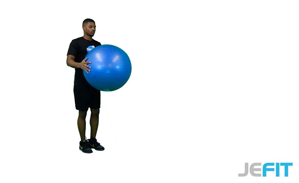 Stability Ball Walking Lunge