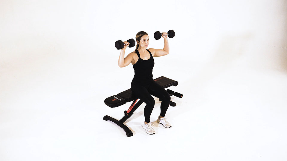Dumbbell Seated One-Arm Shoulder Press exercise