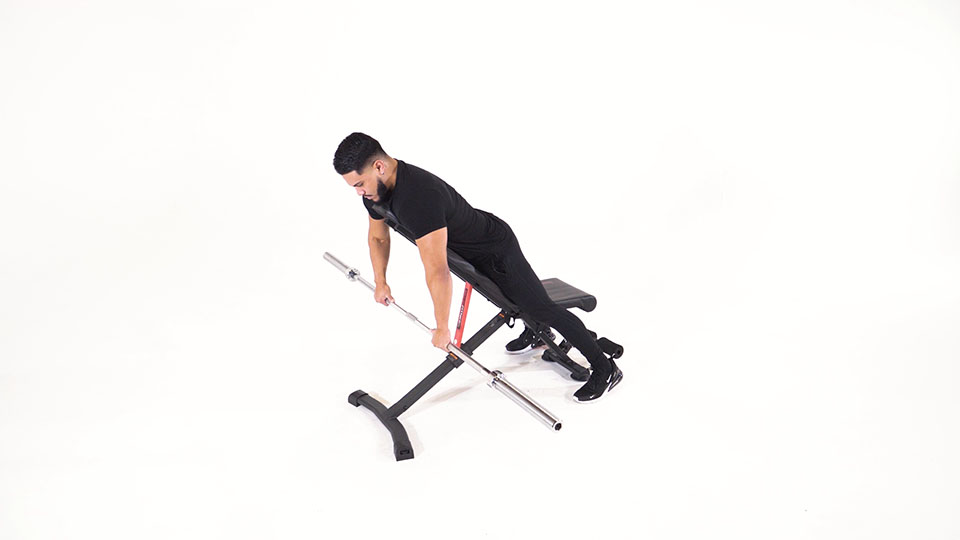 Barbell Cambered Row (Prone)