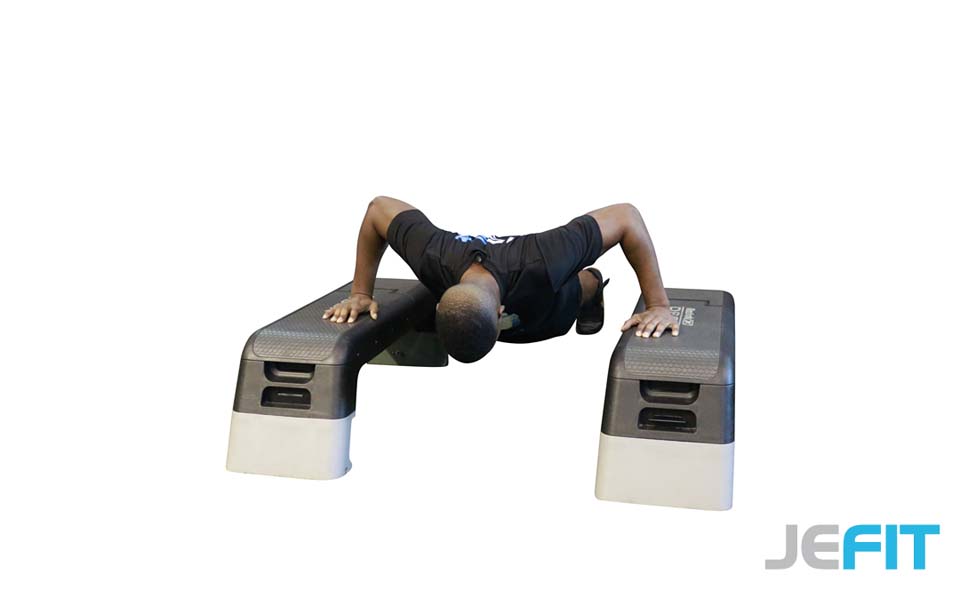 Weighted Drop Push-Up exercise