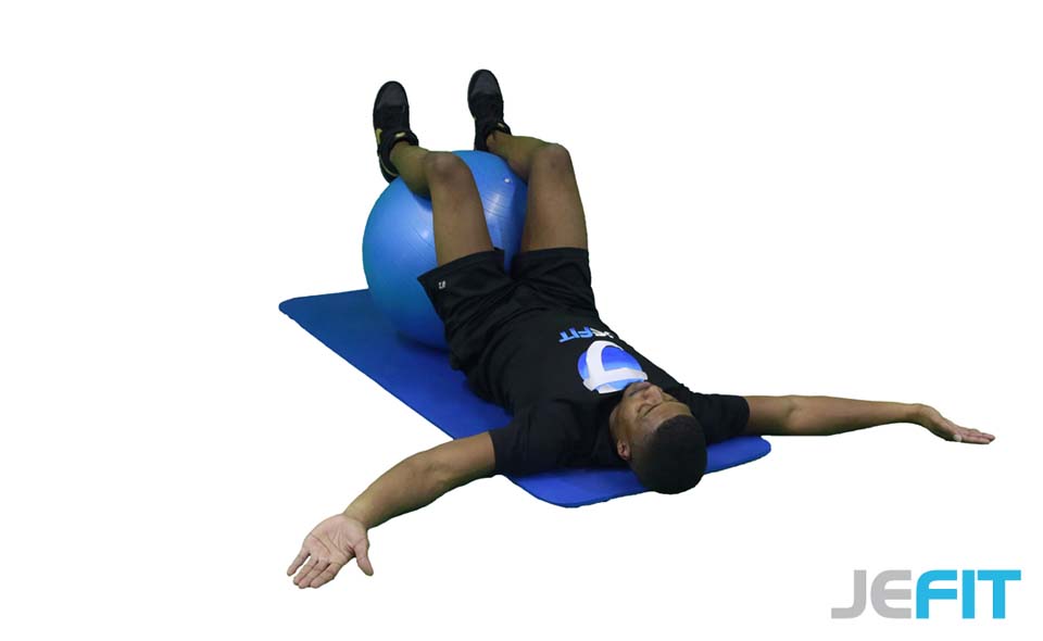 Stability Ball Hip Roll exercise