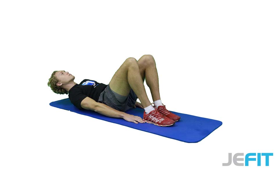 Supine Heel Touches exercise