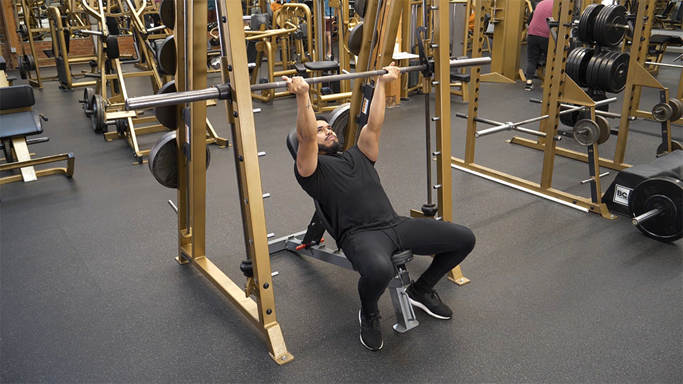Smith Machine Incline Bench Press (Reverse Grip) exercise