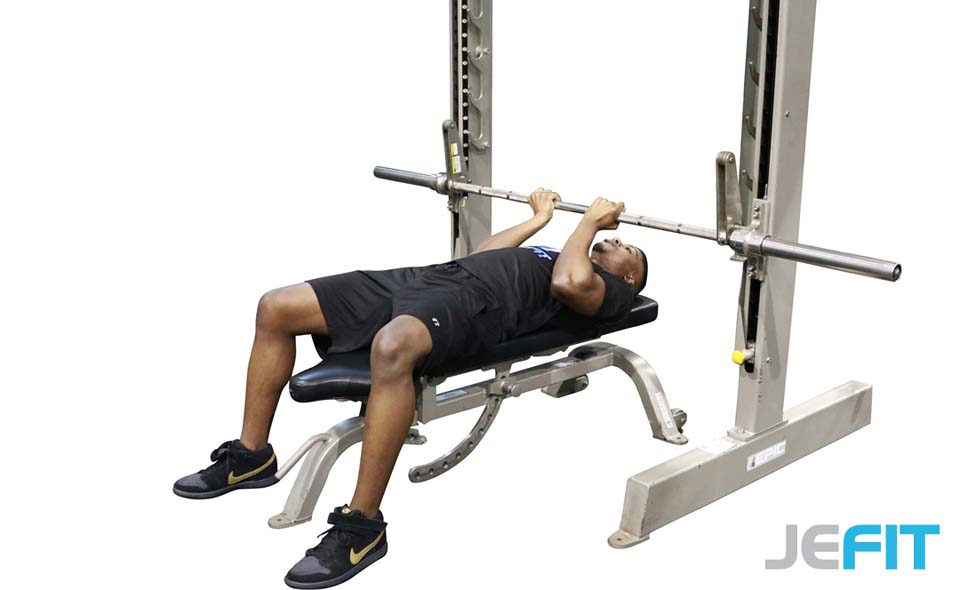 Smith Machine Reverse Bench Press (Close Grip)