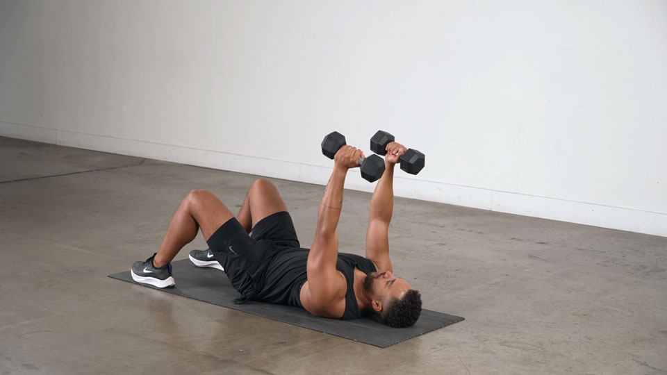 Dumbbell Tricep Extension (Supine) exercise